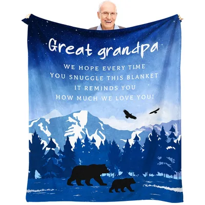 Great Grandpa Mountain Bears Blanket: A Sentimental Gift for Family