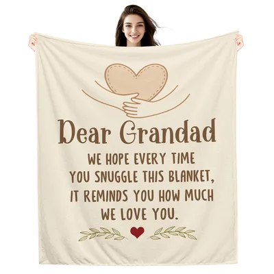 Grandad Love Heart Hug Blanket: A Snuggly Reminder of Family Love