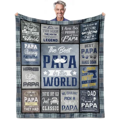 The Best Papa Blanket: A Collage of Grandfather Love and Laughs