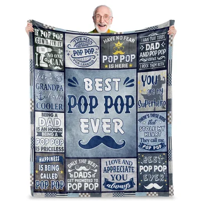 Best Pop Pop Ever Blanket: A Patchwork of Grandpa Love and Mustaches
