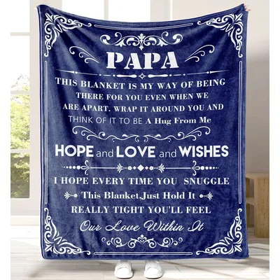 Papa Wrap It Around Blanket - Sentimental Grandpa Gift Design