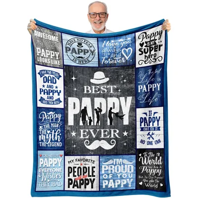 Best Pappy Ever Blanket: A Collage of Grandpa Love and Laughs