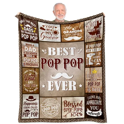 Best Pop Pop Ever Phrase Blanket