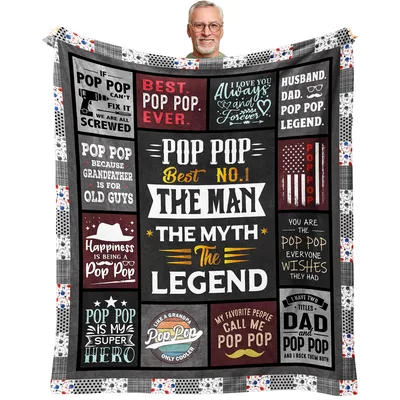 Best Pop Pop Ever Legend Blanket: The Man, The Myth, The Legend