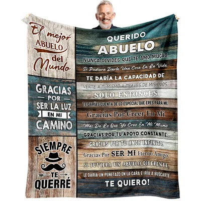 Abuelo Quotes in Spanish Blanket: Best Grandpa Ever Design