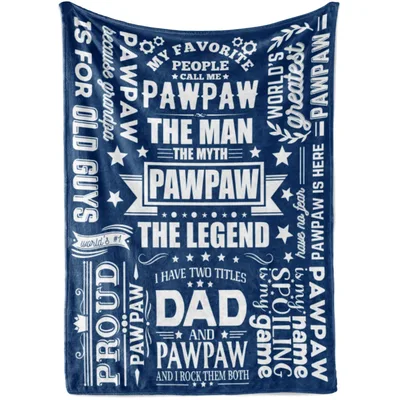 Pawpaw the Man Blanket: The Myth, The Legend Design for Grandpa