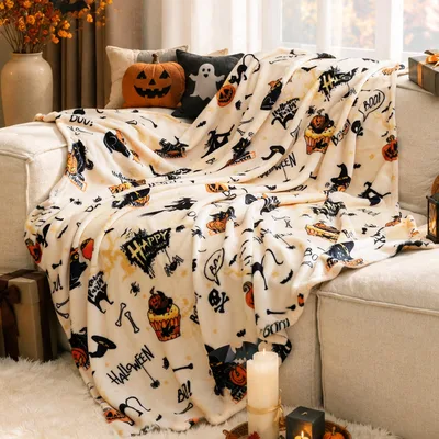 Pumpkin Halloween Blanket for Cozy Autumn Nights