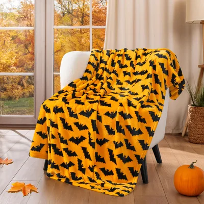 Halloween Bat Blanket for Cozy Fall Nights