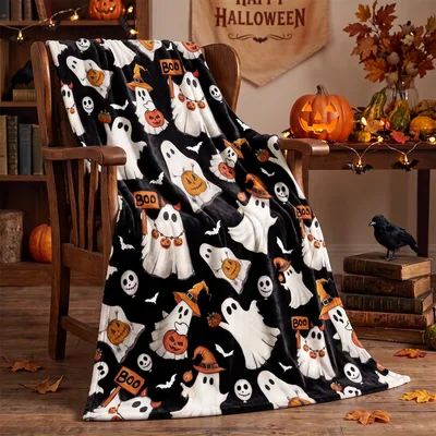 Halloween Ghosts Pumpkins Blanket