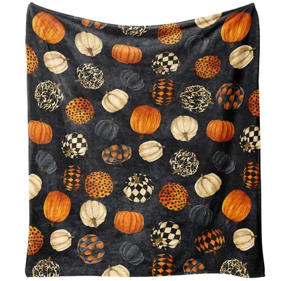 Halloween Pumpkins Pattern Blanket No. 2