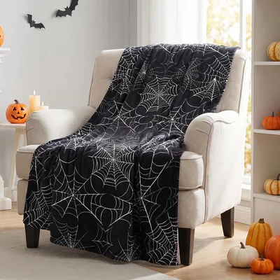 Halloween Spider Web Pattern Blanket: Spooky Web Design for Fall