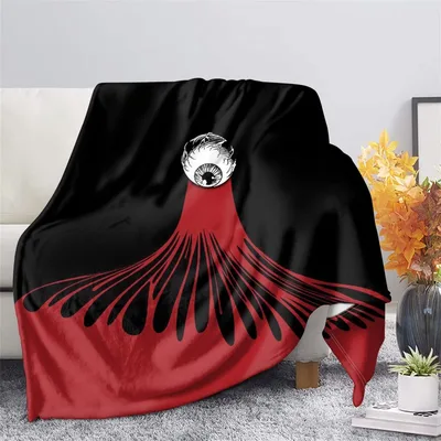 Bloody Eyeball Halloween Print Blanket for Horror Fans
