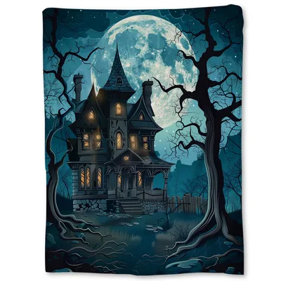 Haunted House Under Full Blanket: Spooky Victorian Home Design