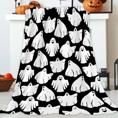 Cute Ghost Pattern Blanket No. 2 for Spooky Season