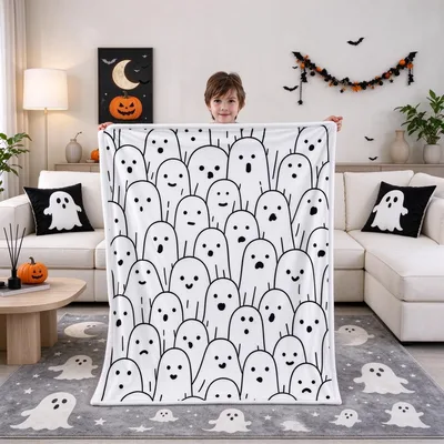 Cute Ghost Pattern Blanket