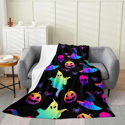 Halloween Ghosts and Pumpkins Blanket
