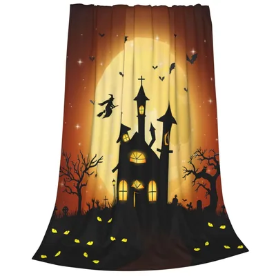 Haunted House Halloween Night Blanket No. 2
