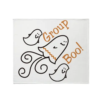 Group Boo Ghosts Blanket: Spooky Family of Three