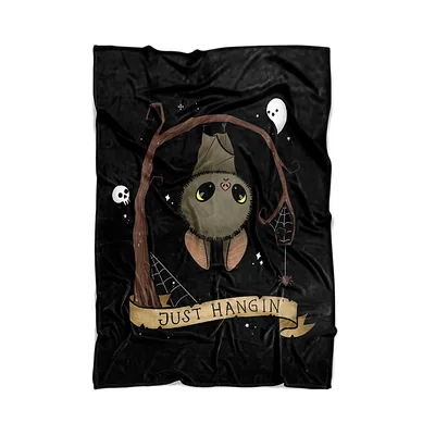 Just Hangin Bat Blanket: Cute Spooky Halloween Throw Design
