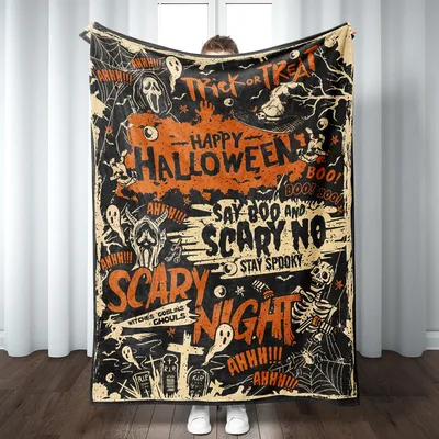 Happy Halloween Scary Night Blanket for a Spooky Season