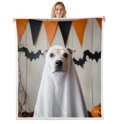 Ghost Dog Blanket: Spooky Canine Costume Design for Halloween