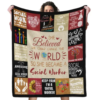 She Believed Social Worker Blanket: Celebrating Compassion and Change