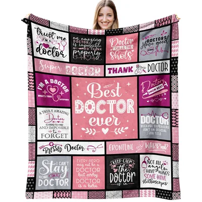 Doctor Appreciation Pink Blanket Celebrating the Best Doctor Ever