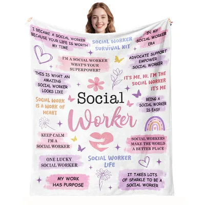 Social Worker Word Collage Blanket: A colorful appreciation