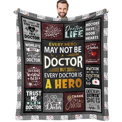 Doctor Appreciation Quotes Blanket: Heroic Medical Praise Design