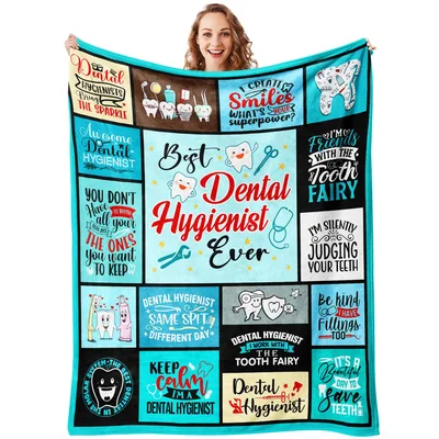 Dental Hygienist Humor Teeth Blanket Celebrating Care Professionals