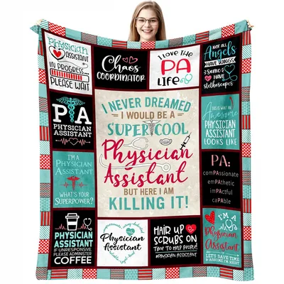 Physician Assistant Humor Blanket Celebrating Super Cool PAs