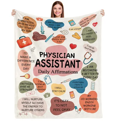 Physician Assistant Affirmations Blanket