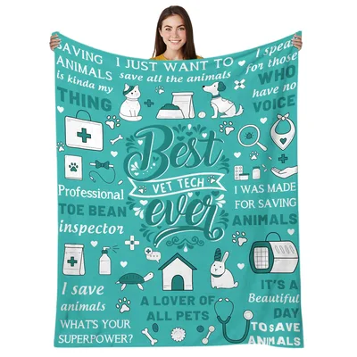 Vet Tech Animal Lover Blanket Celebrating Veterinary Professionals