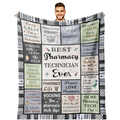 Pharmacy Technician Quotes Blanket: Best Tech Ever Design
