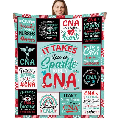 CNA Nurse Assistant Quotes Blanket Celebrating Compassion and Care