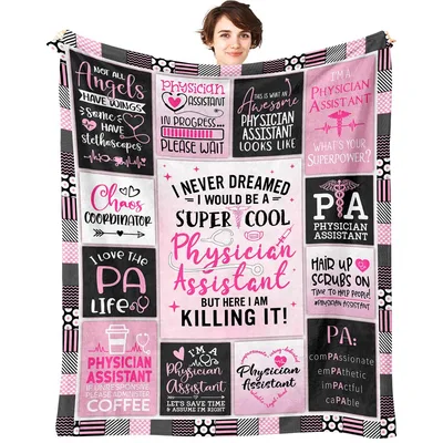Physician Assistant Pink Blanket: Super Cool PA Life Design