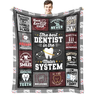 Dentist Funny Tooth Blanket: Best Dentist in the Molar System Design