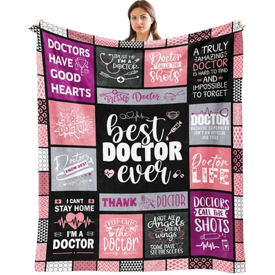 Doctor Appreciation Collage Blanket: Best Doctor Ever Gift