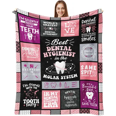 Dental Hygienist Teeth Dentist Humor Blanket for professionals