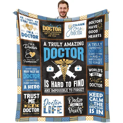 A Truly Amazing Doctor Blanket Celebrating Medical Heroes with Humor