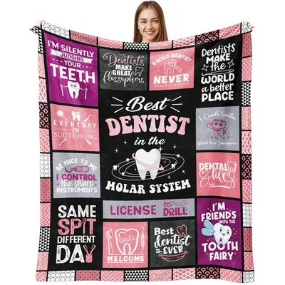 Dentist Humor Tooth Blanket: Best Dentist in the Molar System Design