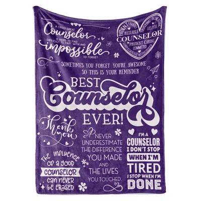 Counselor Appreciation Blanket: Best Counselor Ever Design
