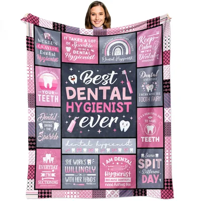 Dental Hygienist Teeth Blanket features Best Dental