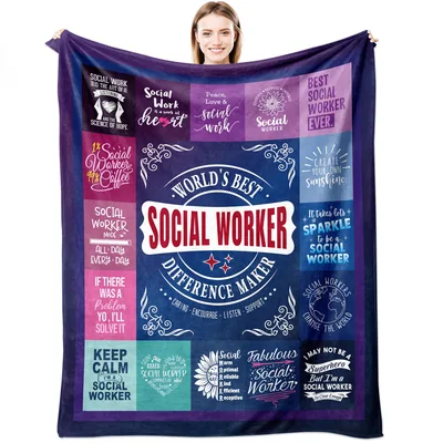 Social Worker Difference Maker Blanket
