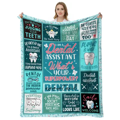 Dental Assistant Dentist Humor Teeth Blanket for professionals