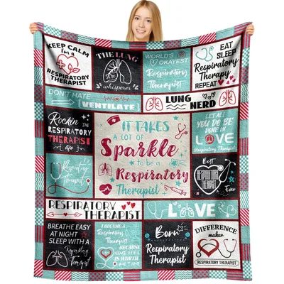Respiratory Therapist Blanket Featuring Lung Whisperer Quotes