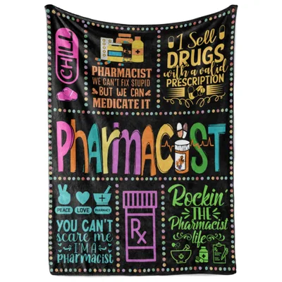 Pharmacist Humor Pharmacy Blanket for Healthcare Workers