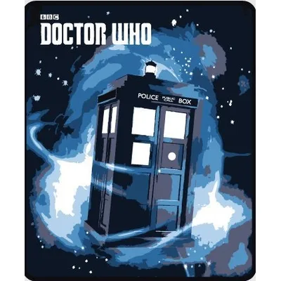 Blue Police Box Blanket: Time Traveling TARDIS Design for Fans