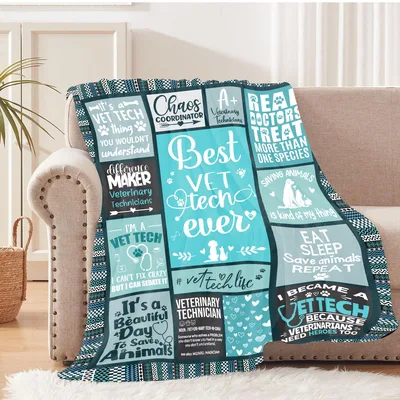 Best Vet Tech Ever Blanket: A Patchwork of Veterinary Life Quotes