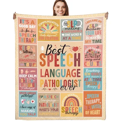 Best Speech Language Pathologist Blanket Features Colorful